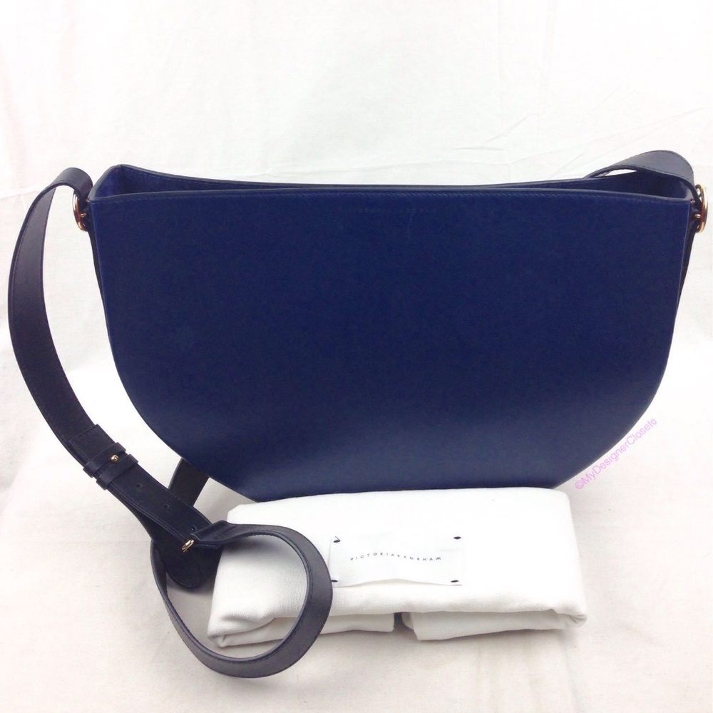 VICTORIA BECKHAM Half Moon Color Block Lea…